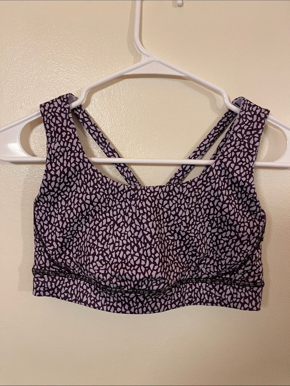 lululemon athletica Purple Printed Cross-Back Sports Bralette